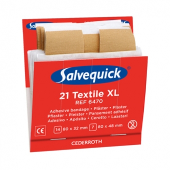 Salvequick 6470 Extra Große Textilpflaster 6x21 Stück