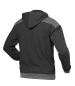 Preview: Sweat Shirt Jacke Florenz schwarz-grau Kapuzenjacke