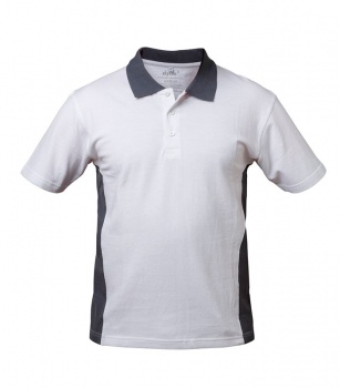 Polo-Shirt CADIZ weiß/grau