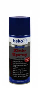 Beko TecLine Zinkspray mattgrau für Ausbesserungen mit hohem Zinkanteil 400ml Spraydose