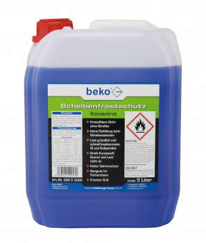 Beko® Scheibenfrostschutz für PKW und Nutzfahrzeuge 5 Liter verdünnt bis -30Grad