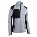 North Ways® modische Damen Strickfleece Jacke grau-schwarz Louise