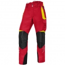 Kübler FOREST Schnittschutzhose rot/warngelb (Klasse 1 EN381-5)